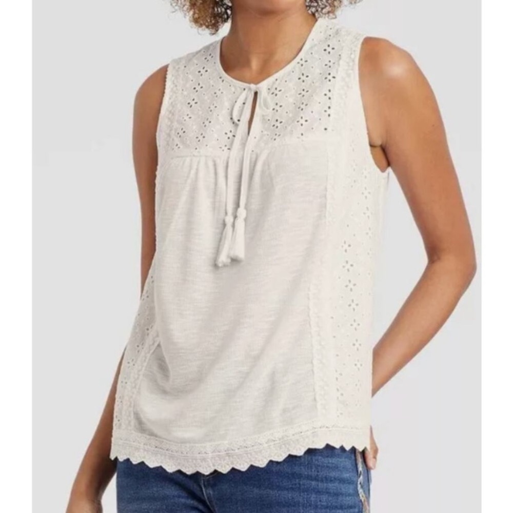 Knox Rose sleeveless eyelet top see photos